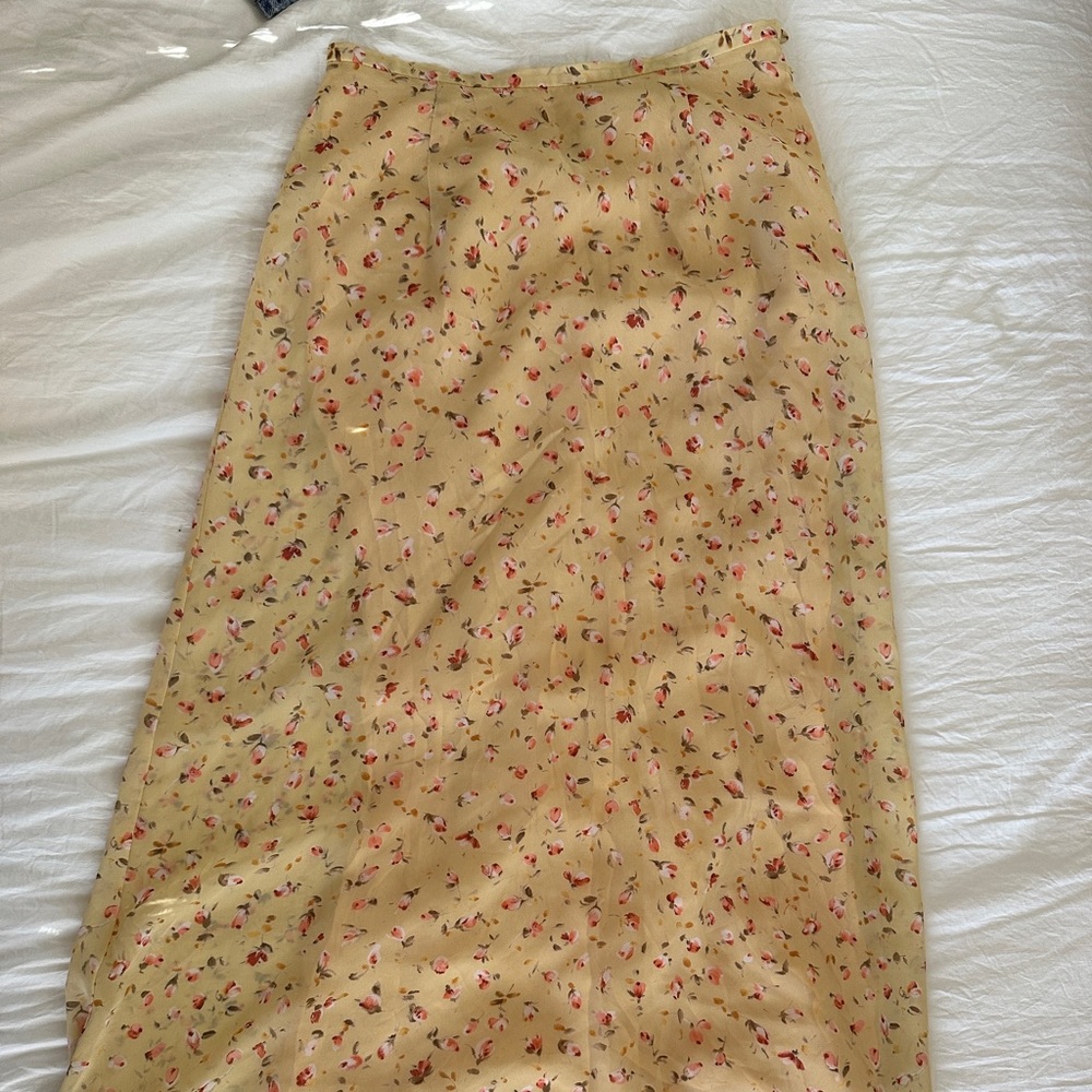 vintage braemar floral maxi skirt